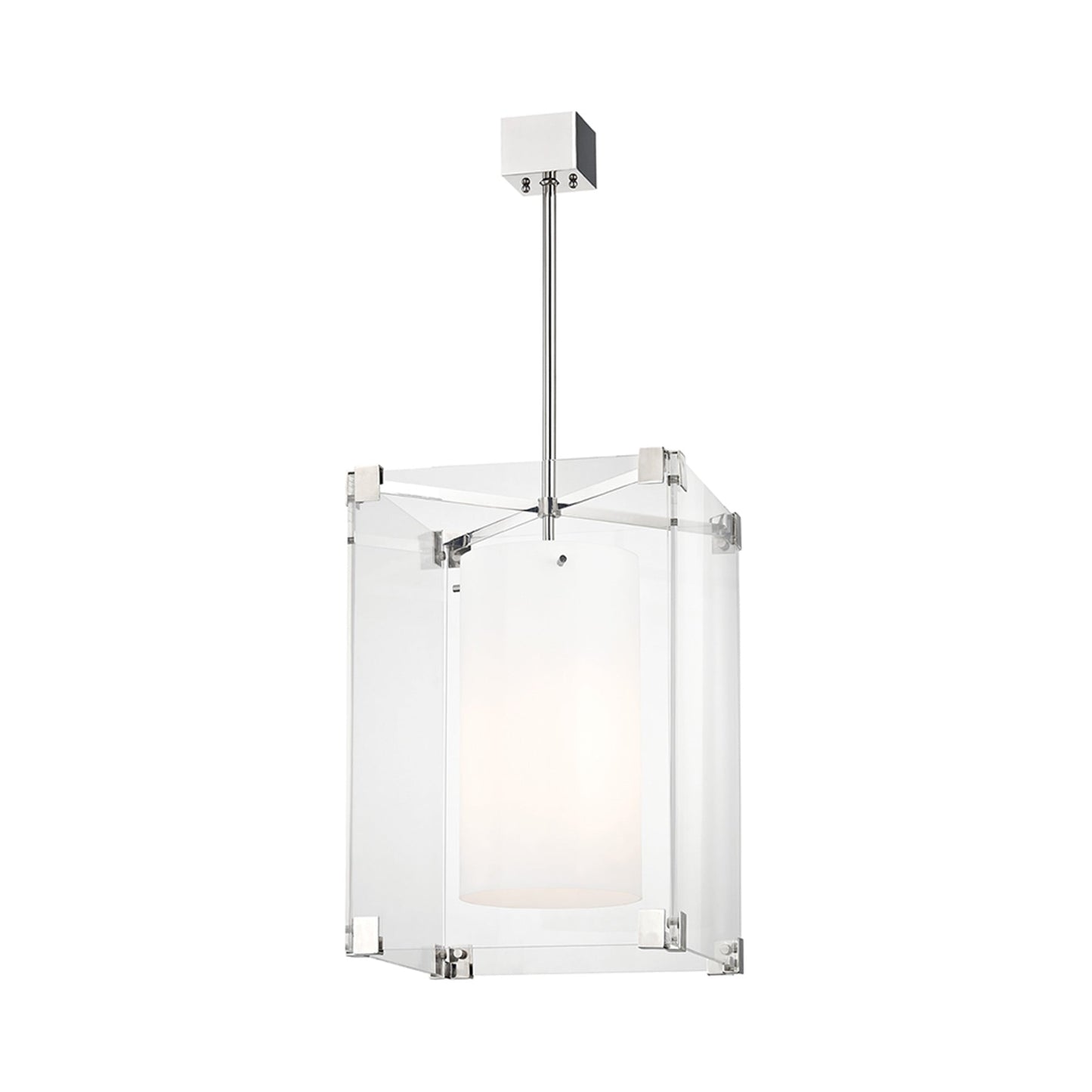 Achilles Pendant Light in Polished Nickel (3-Light).