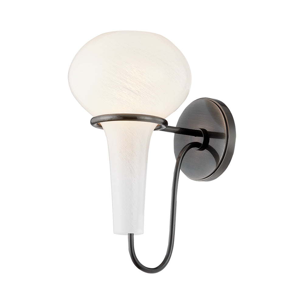 Adams Corner Wall Light in Black Nickel.