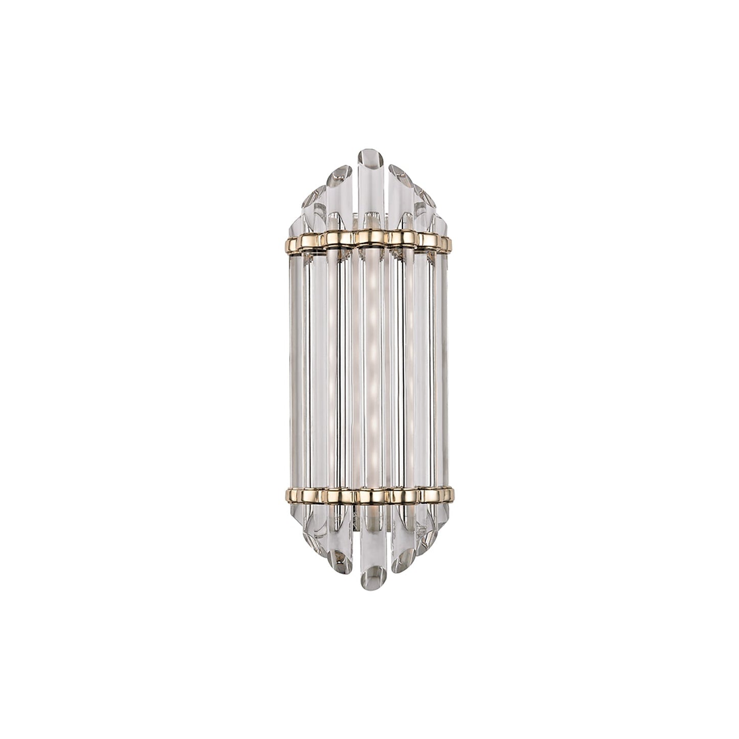 Albion LED Bath Vanity Light in Aged Brass (Small).