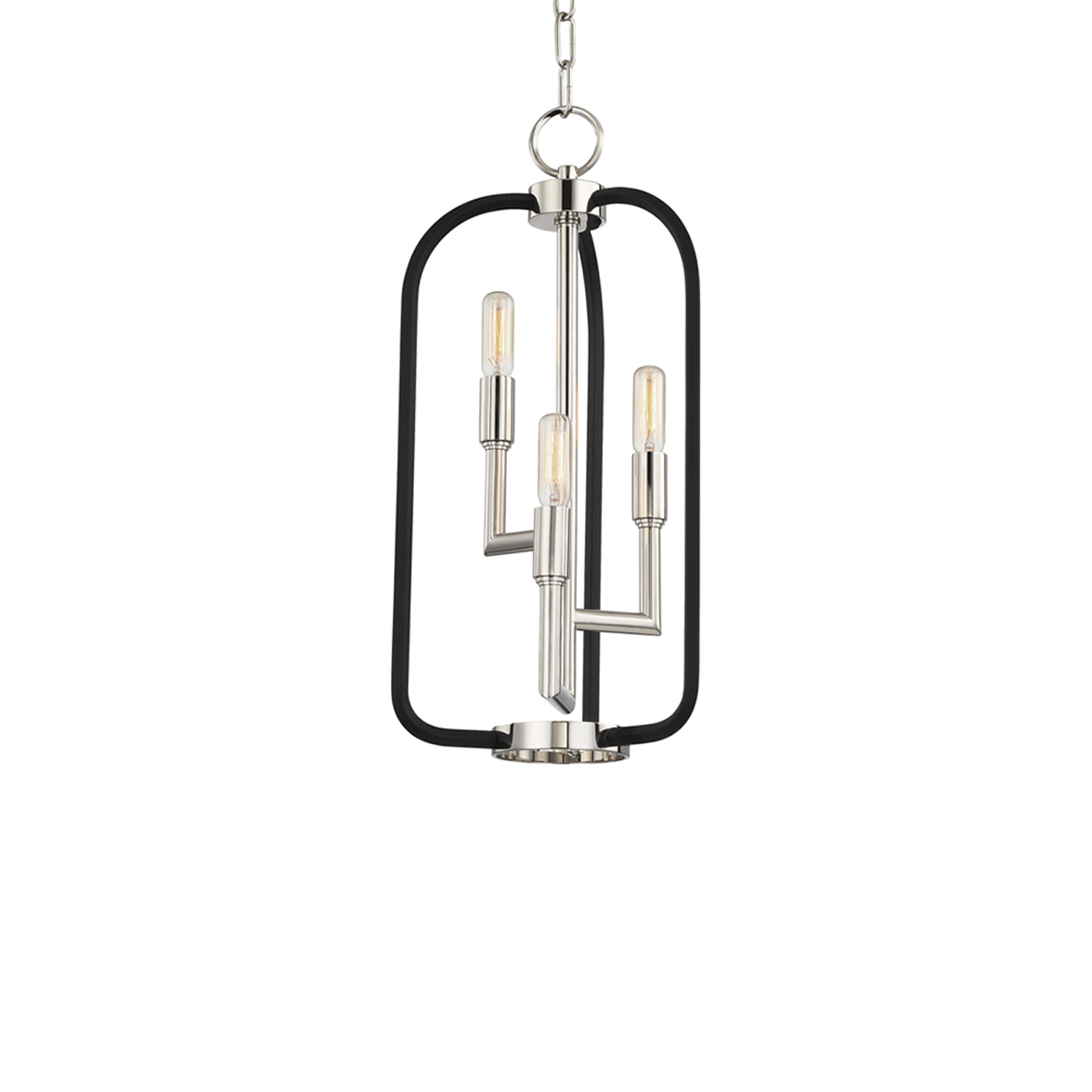 Angler Chandelier in Polished Nickel (3-Light).