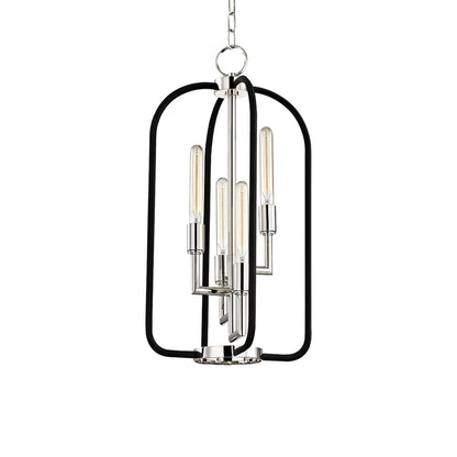 Angler Chandelier in Polished Nickel (4-Light).