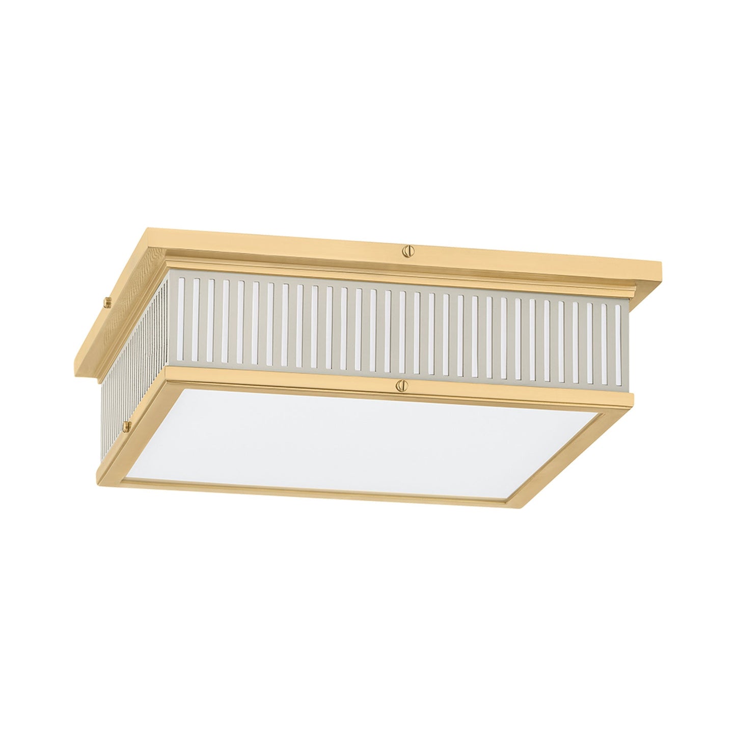 Ashdown LED Flush Mount Ceiling Light in Off-White.
