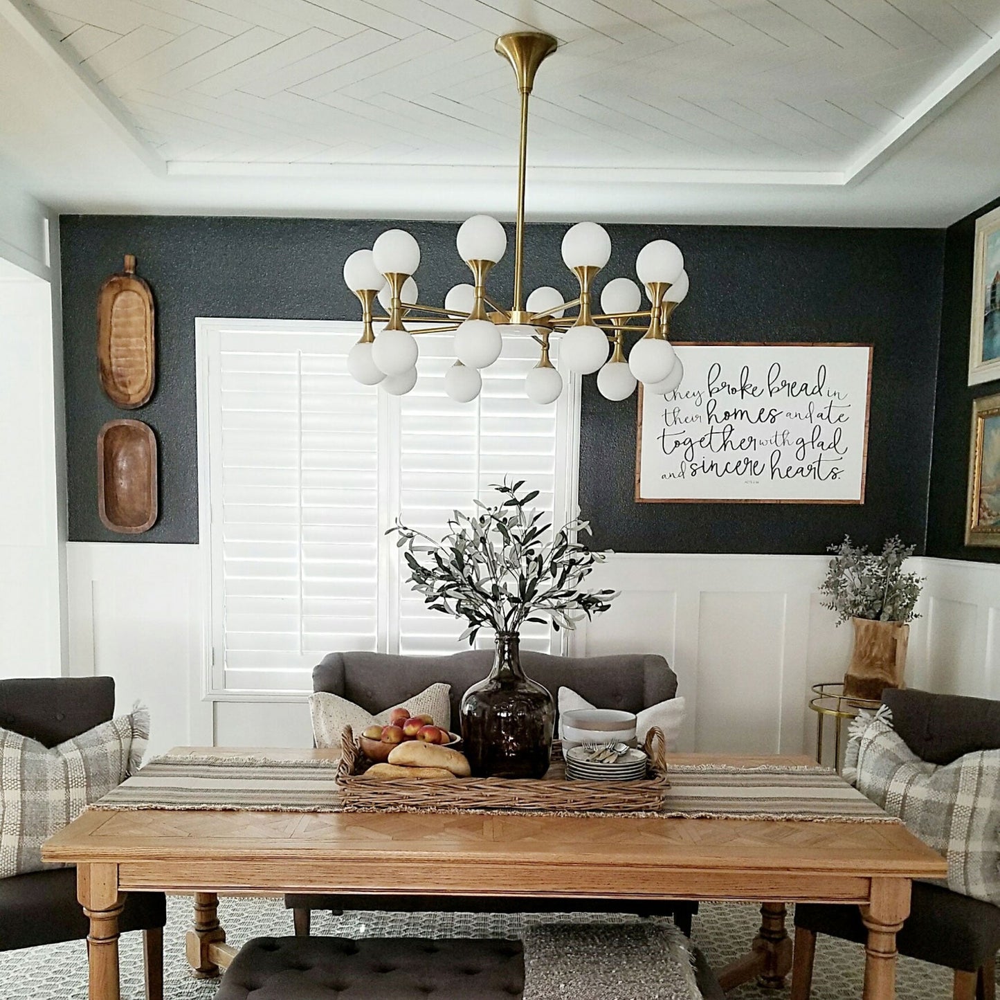 Astoria LED Chandelier in living room.