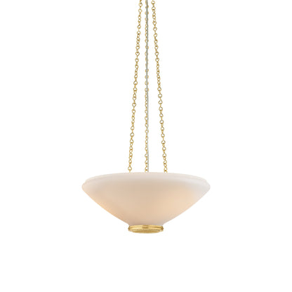 Awosting Pendant Light in Aged Brass (17-Inch).
