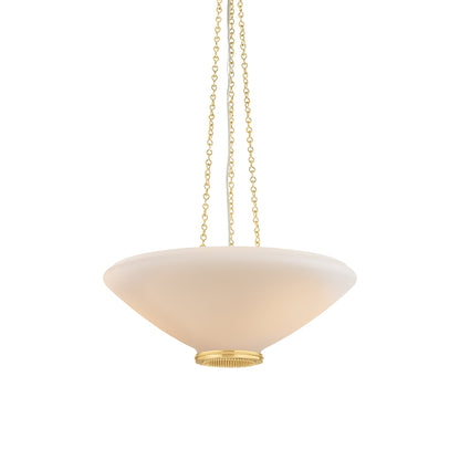 Awosting Pendant Light in Aged Brass (22-Inch).