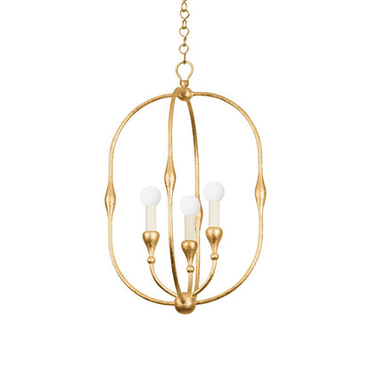 Baltic Pendant Light in Vintage Gold Leaf (3-Light).