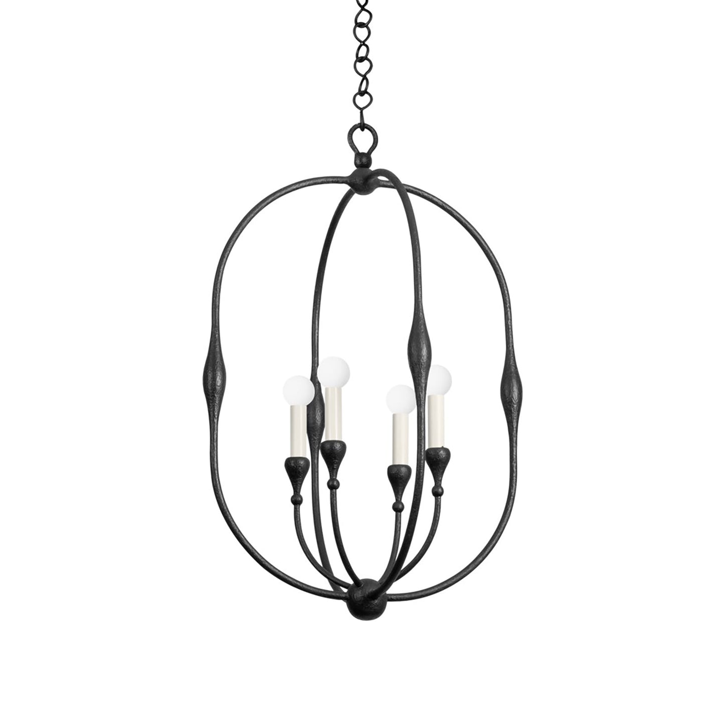 Baltic Pendant Light in Aged Iron (4-Light).