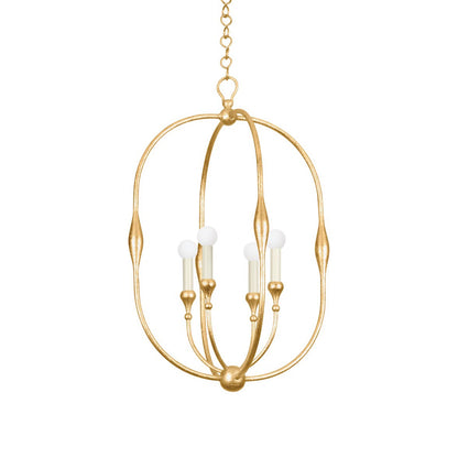 Baltic Pendant Light in Vintage Gold Leaf (4-Light).