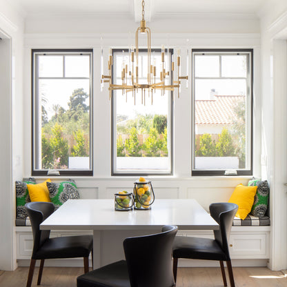 Bari Chandelier in dining room.