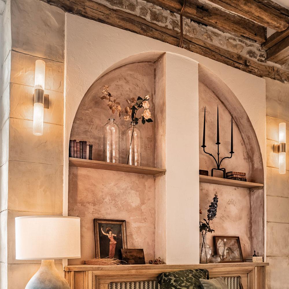 Barkley LED Wall Light in living room.