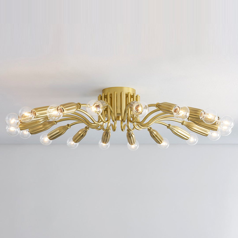 Barney Semi Flush Mount Ceiling Light in Detail.