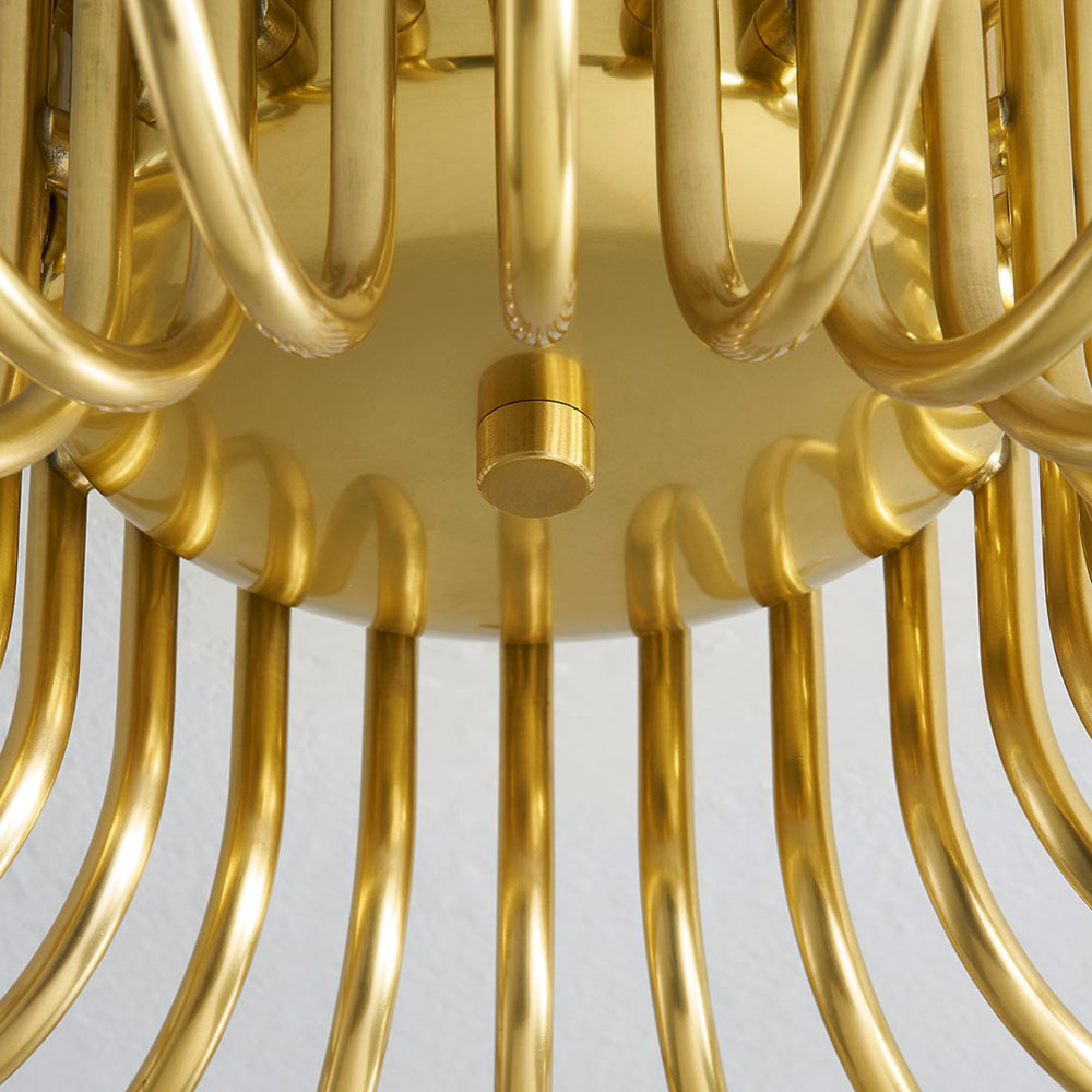 Barney Semi Flush Mount Ceiling Light in Detail.