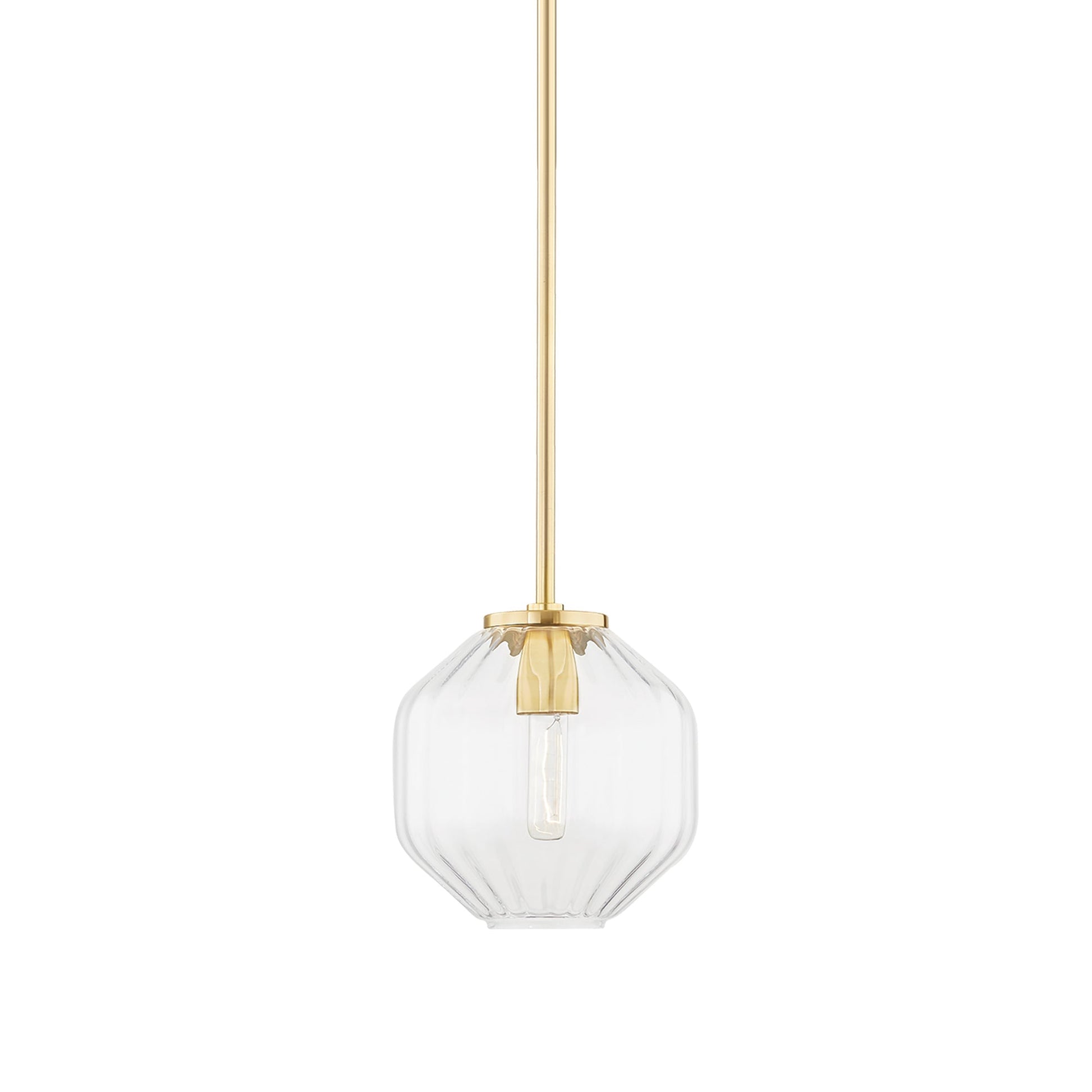 Bennett Pendant Light in Aged Brass (9.75-Inch).