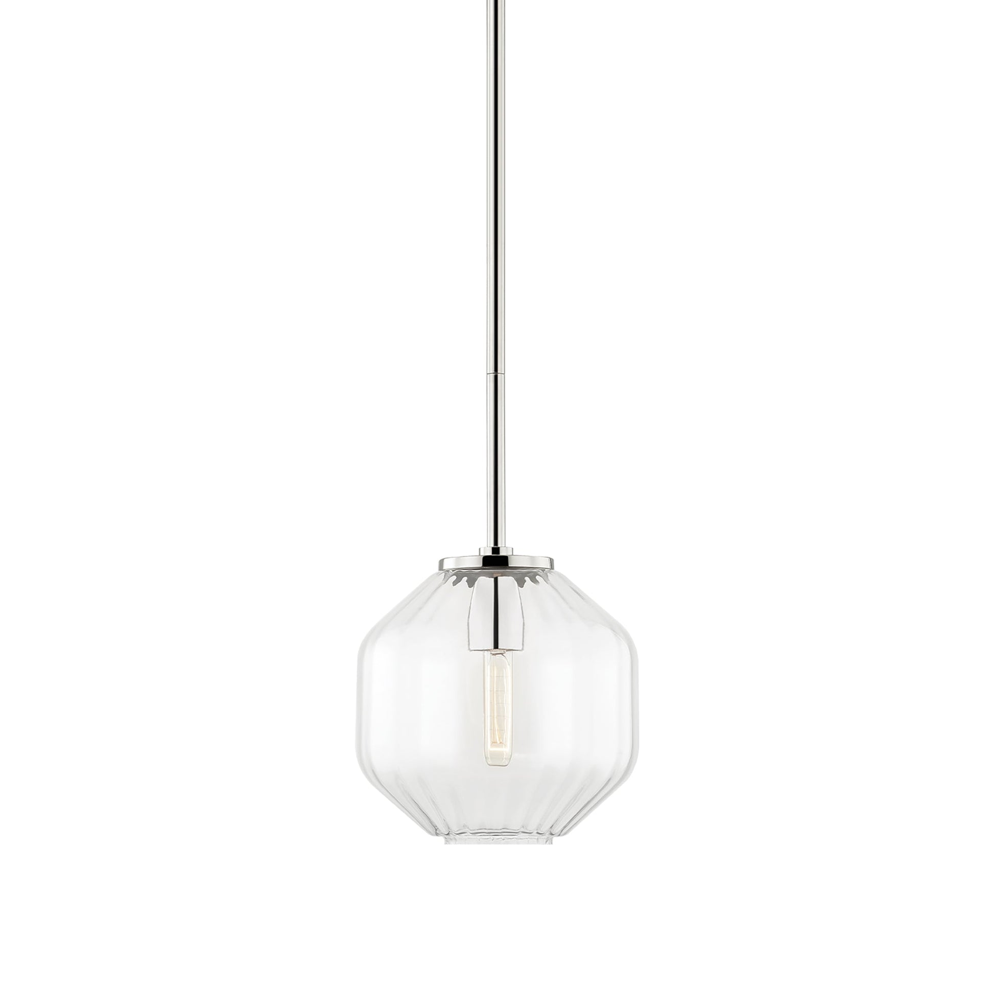 Bennett Pendant Light in Polished Nickel (9.75-Inch).