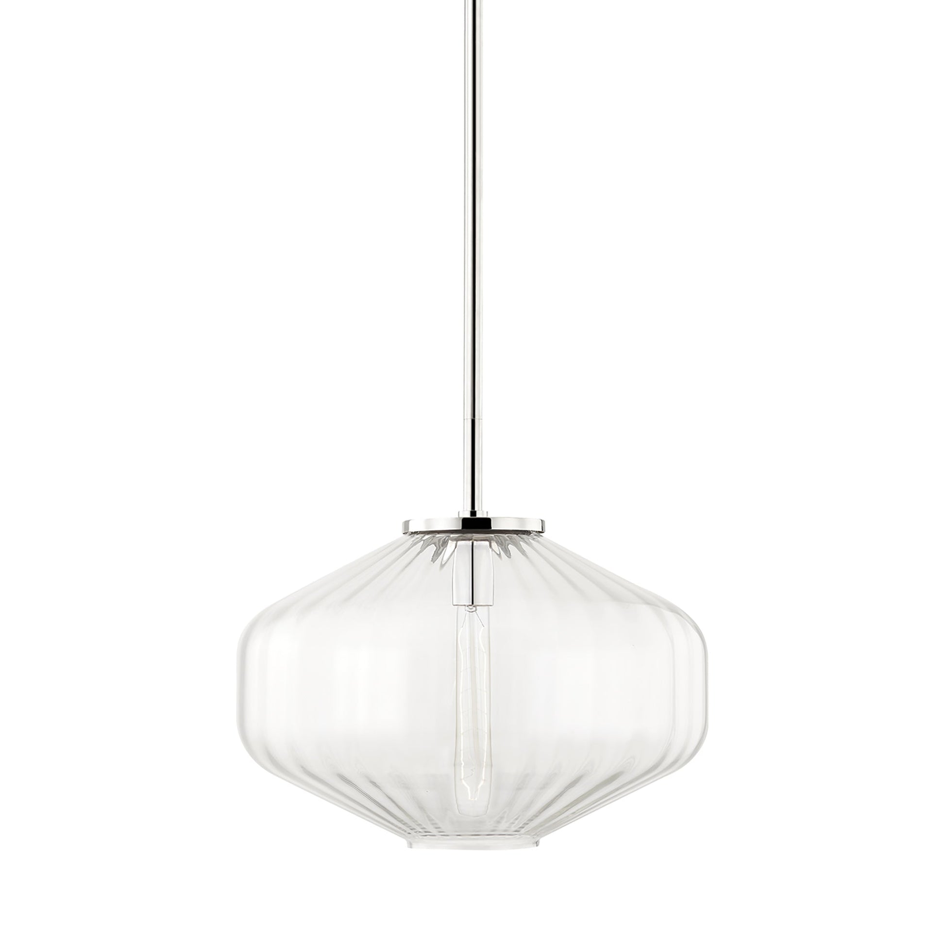 Bennett Pendant Light in Polished Nickel (18-Inch).