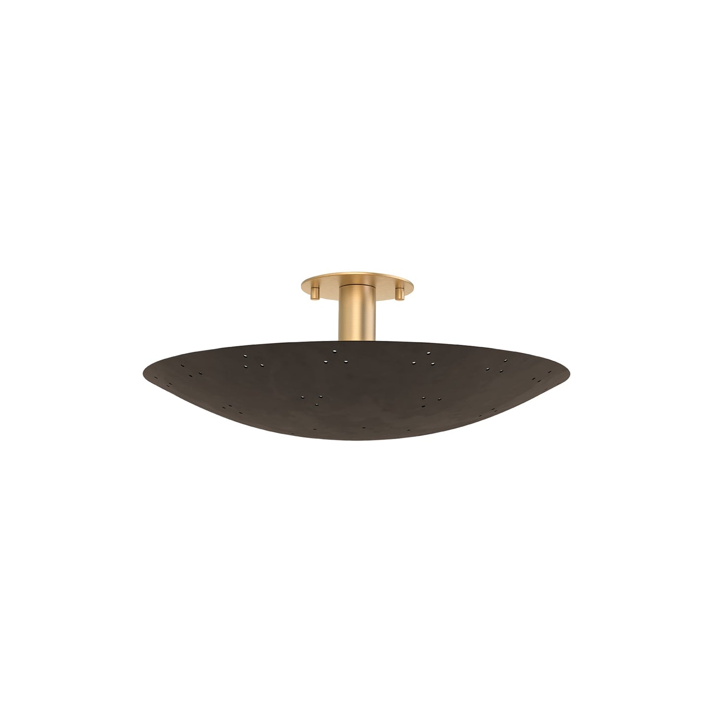 Bern Flush Mount Ceiling Light in Vintage Brass/Bronze (18-Inch).