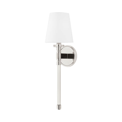 Blixen Wall Light in Polished Nickel.