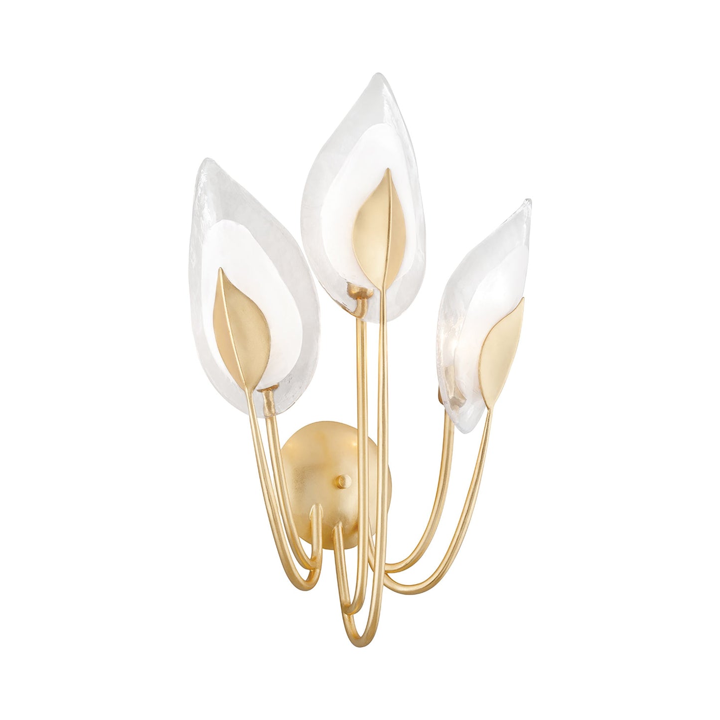 Blossom Wall Light in Gold Leaf (3-Light).