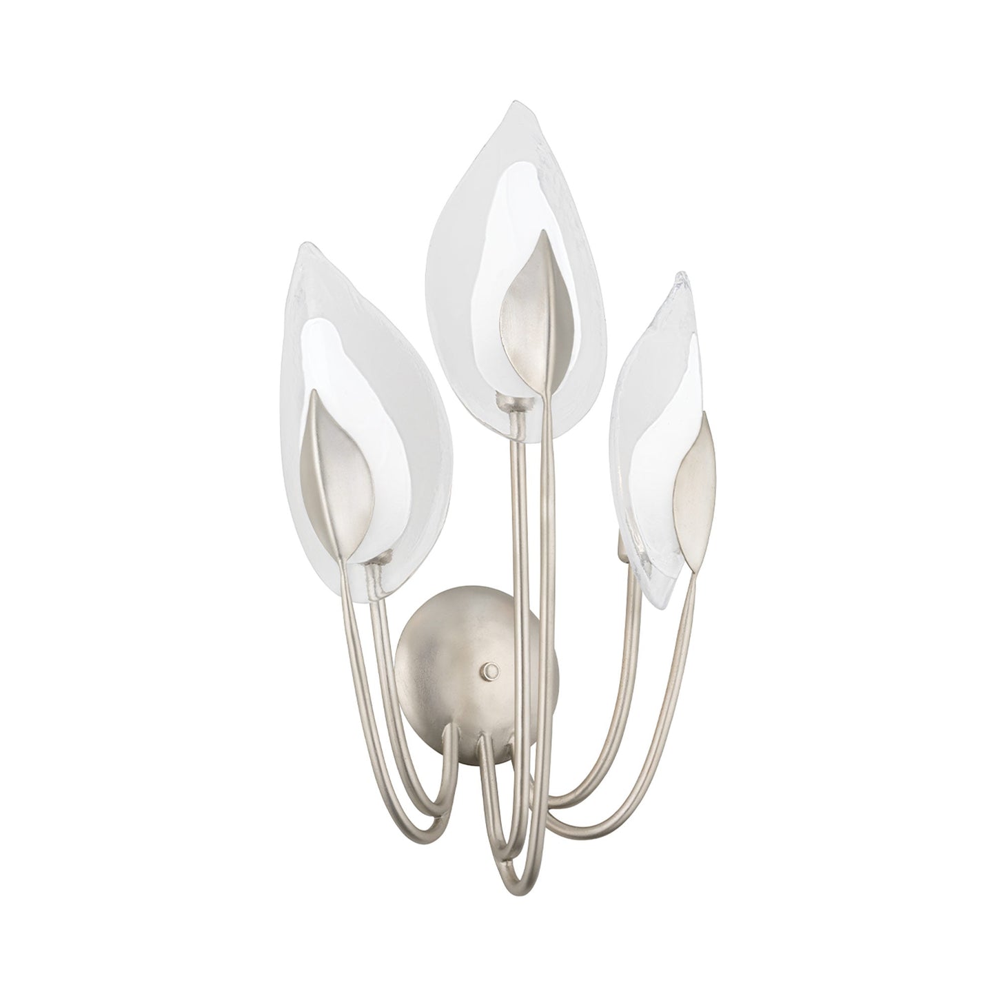 Blossom Wall Light in Silver Leaf (3-Light).