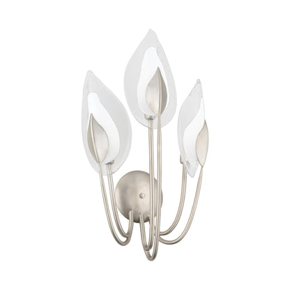 Blossom Wall Light in Silver Leaf (3-Light).