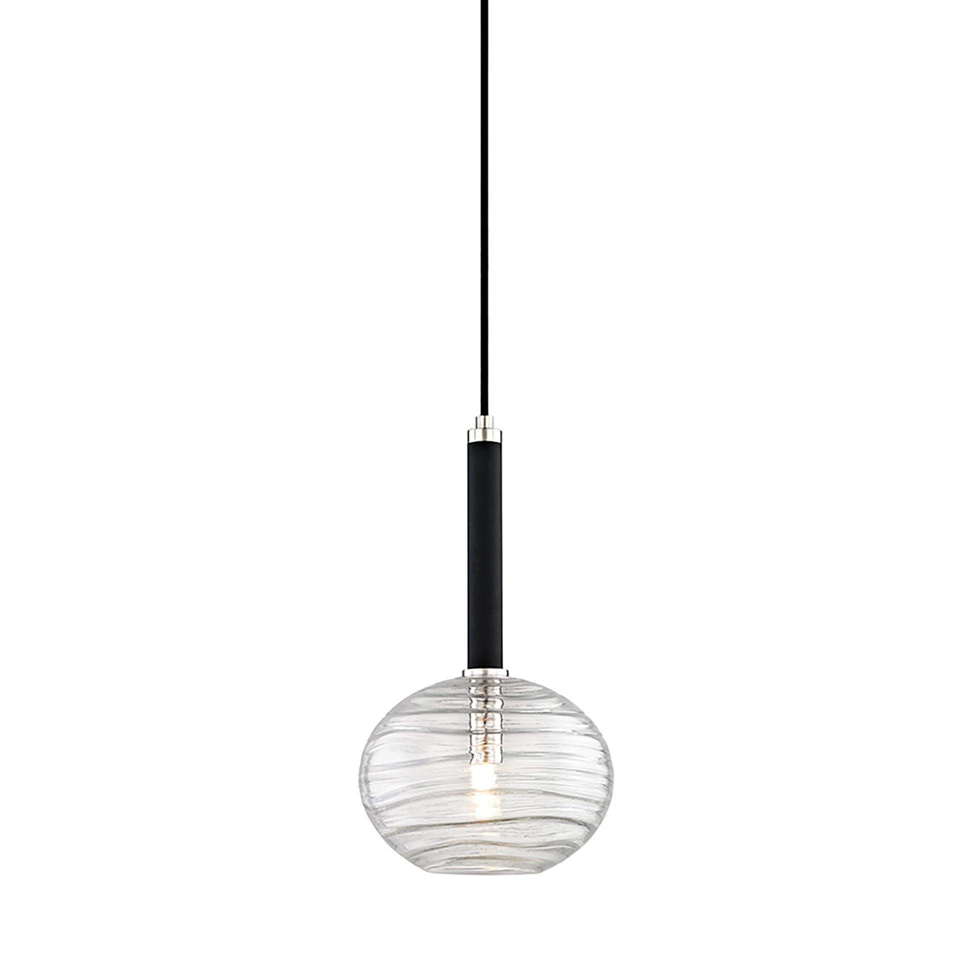Breton Pendant Light in Polished Nickel.