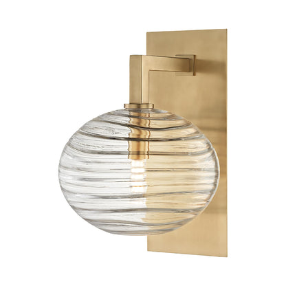 Breton Wall Light in Aged Brass.