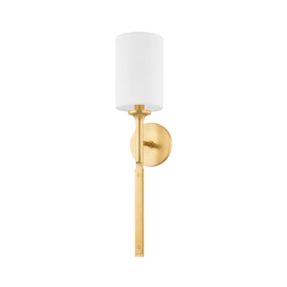 Brewster Wall Light in Aged Brass.