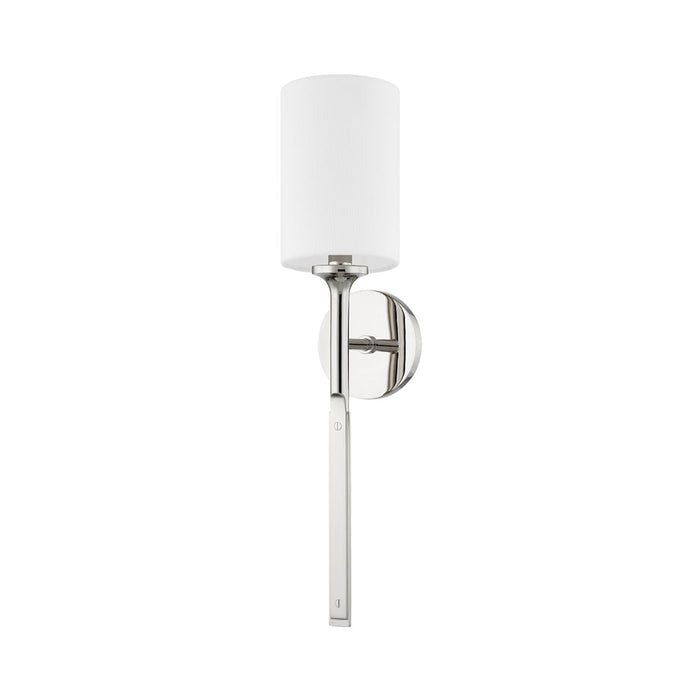 Brewster Wall Light in Polished Nickel.