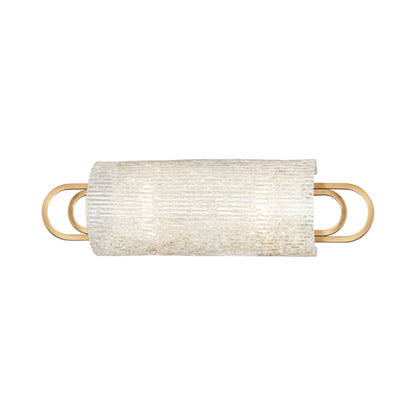 Buckley Bath Vanity Light in Aged Brass (18-Inch).