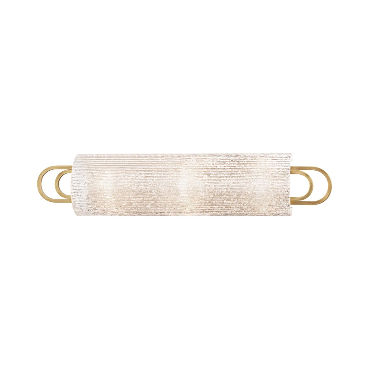 Buckley Bath Vanity Light in Aged Brass (25-Inch).