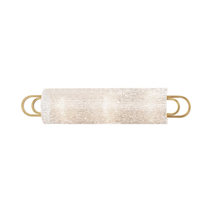 Buckley Bath Vanity Light in Aged Brass (25-Inch).