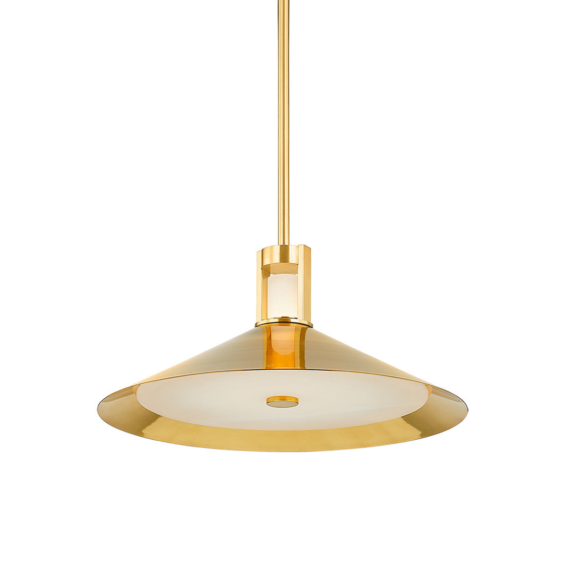 Clermont LED Pendant Light in Aged Brass (Small).