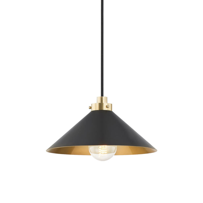 Clivedon Pendant Light in Aged Brass/Distressed Brass (Small).