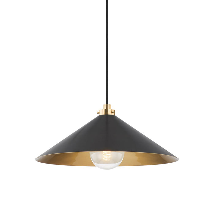 Clivedon Pendant Light in Aged Brass/Distressed Brass (Large).