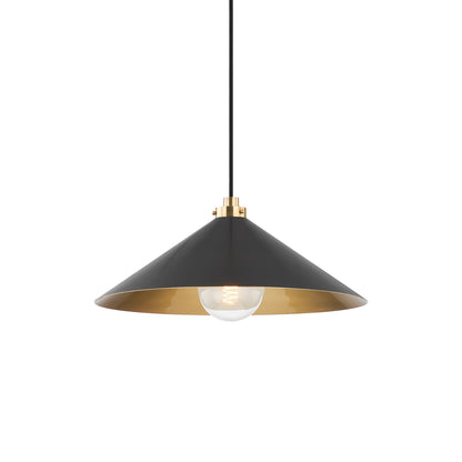 Clivedon Pendant Light in Aged Brass/Distressed Brass (20-Inch).