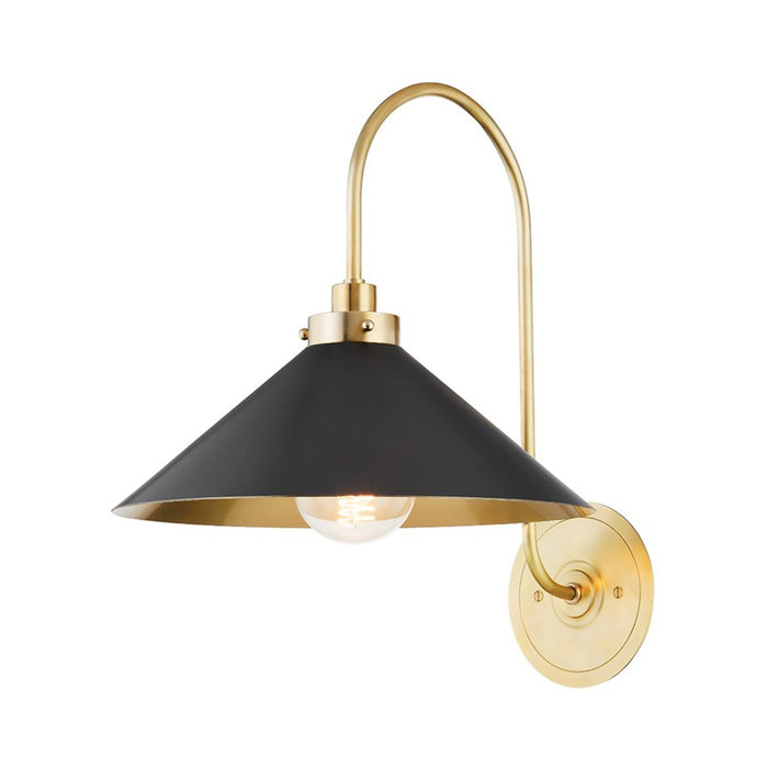 Clivedon Wall Light in Aged Brass/Distressed Brass.