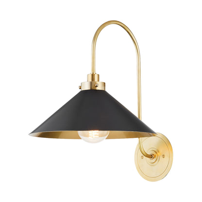 Clivedon Wall Light in Aged Brass/Distressed Brass.