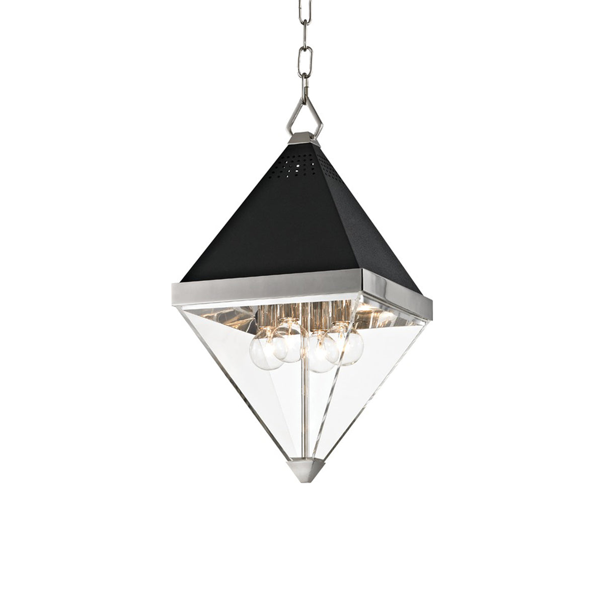 Coltrane Pendant Light in Polished Nickel (4-Light).