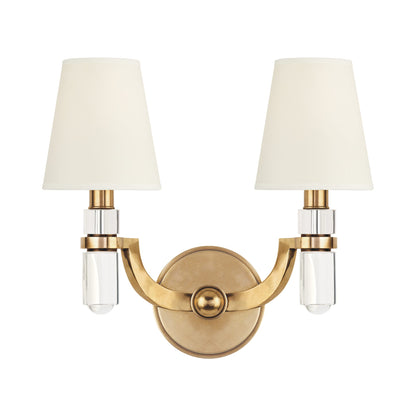 Dayton Wall Light in Aged Brass (2-Light).
