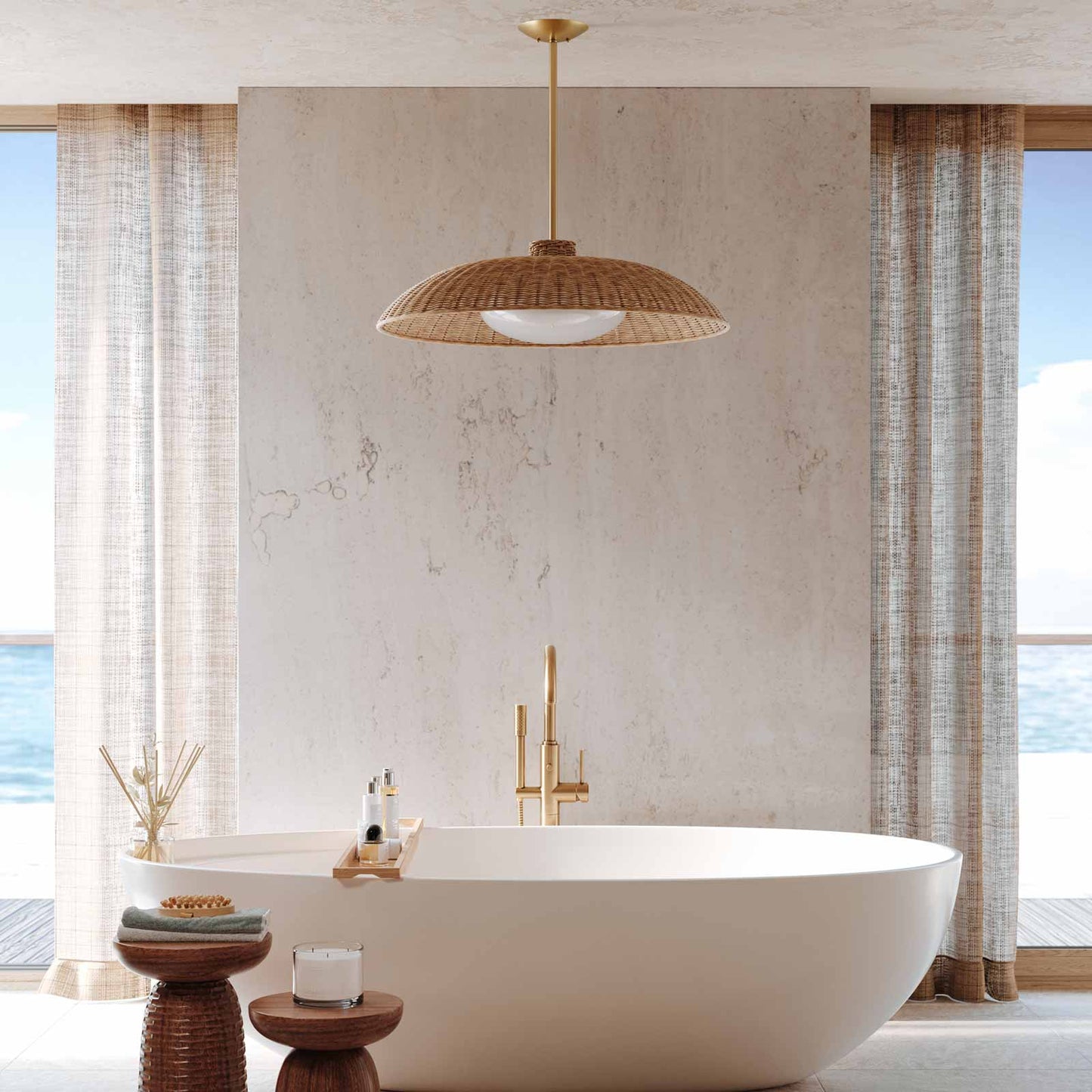 Delano Pendant Light in bathroom.