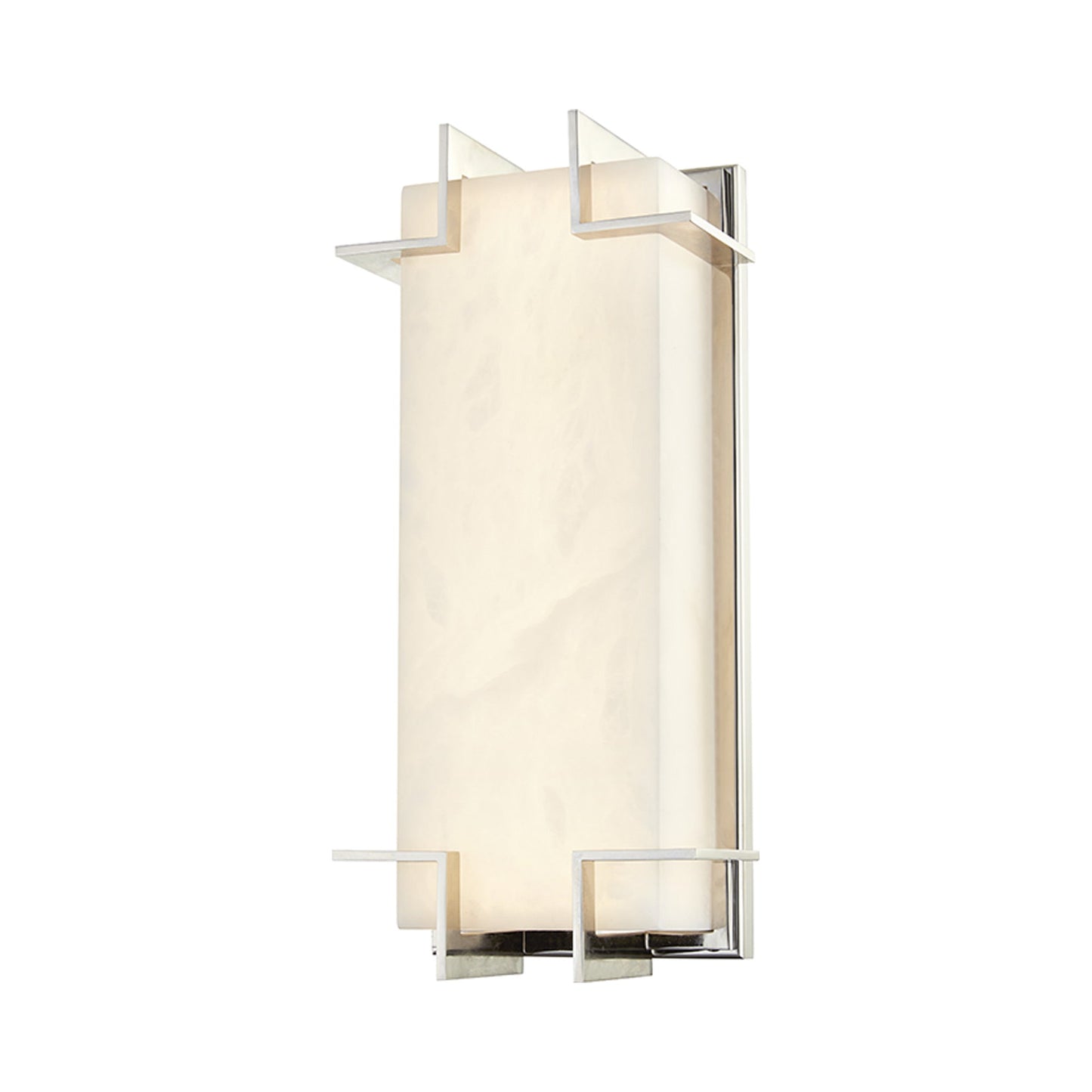 Delmar LED Wall Light in Polished Nickel.