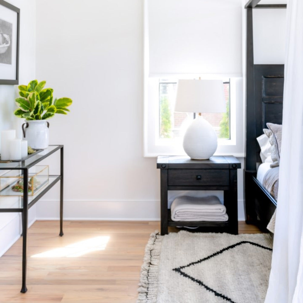 Denali Table Lamp in bedroom.
