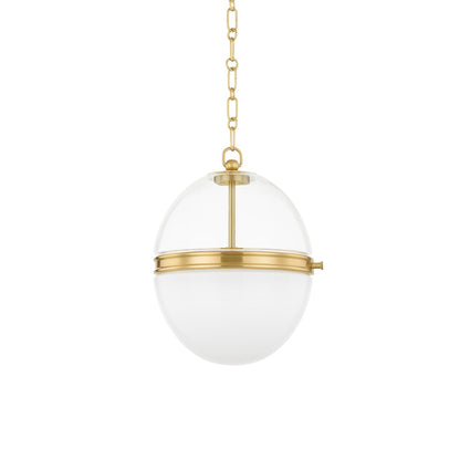 Donnell Pendant Light in Aged Brass (Small).