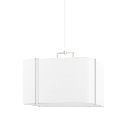 Downing Pendant Light in Polished Nickel (4-Light).