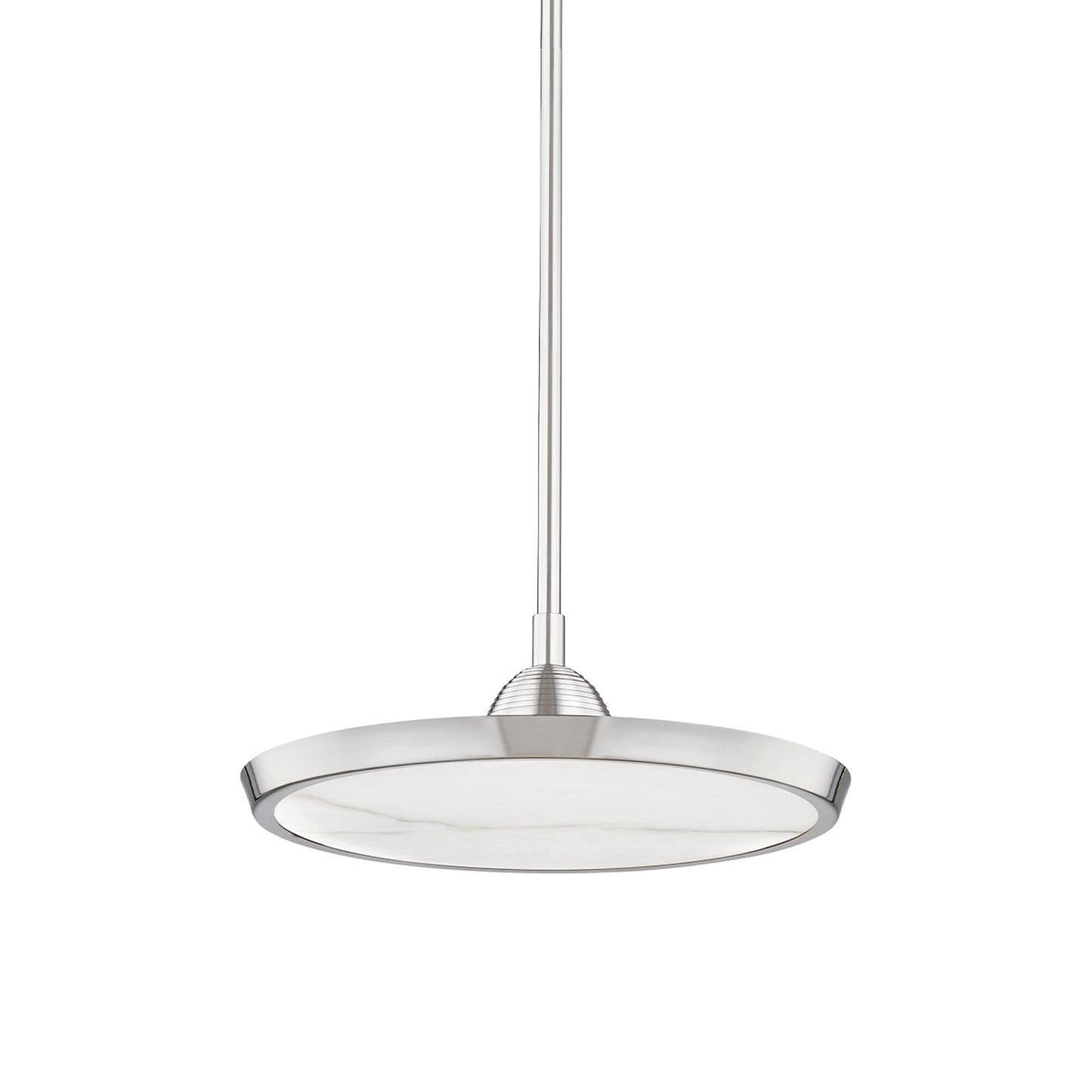 Draper LED Pendant Light in Polished Nickel (Small).