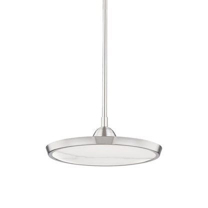 Draper LED Pendant Light in Polished Nickel (Small).