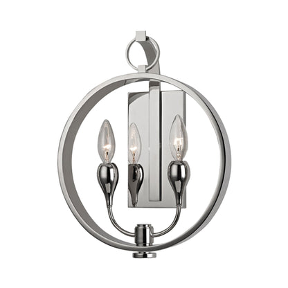 Dresden Wall Light in Polished Nickel.
