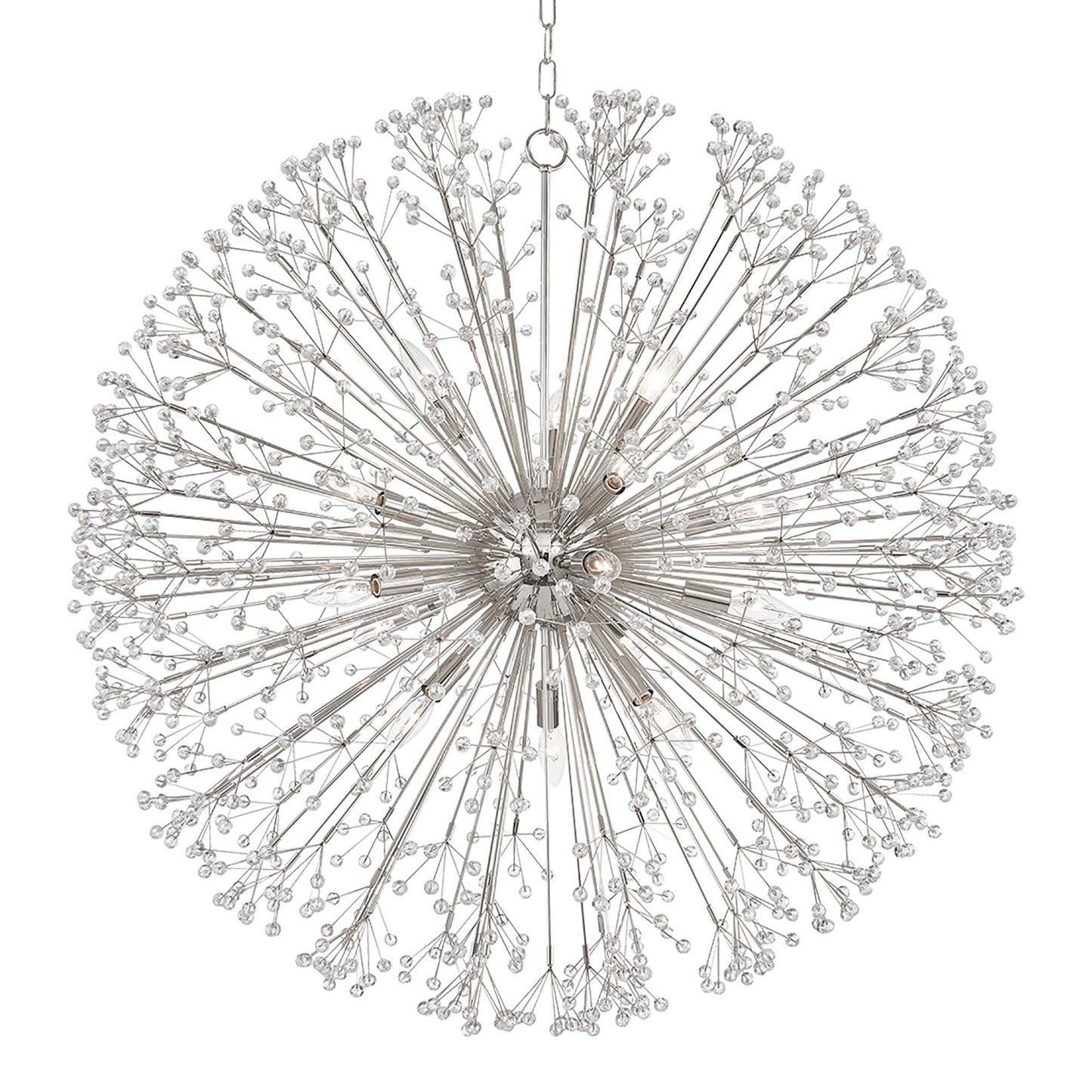 Dunkirk Chandelier in Polished Nickel (16-Light).
