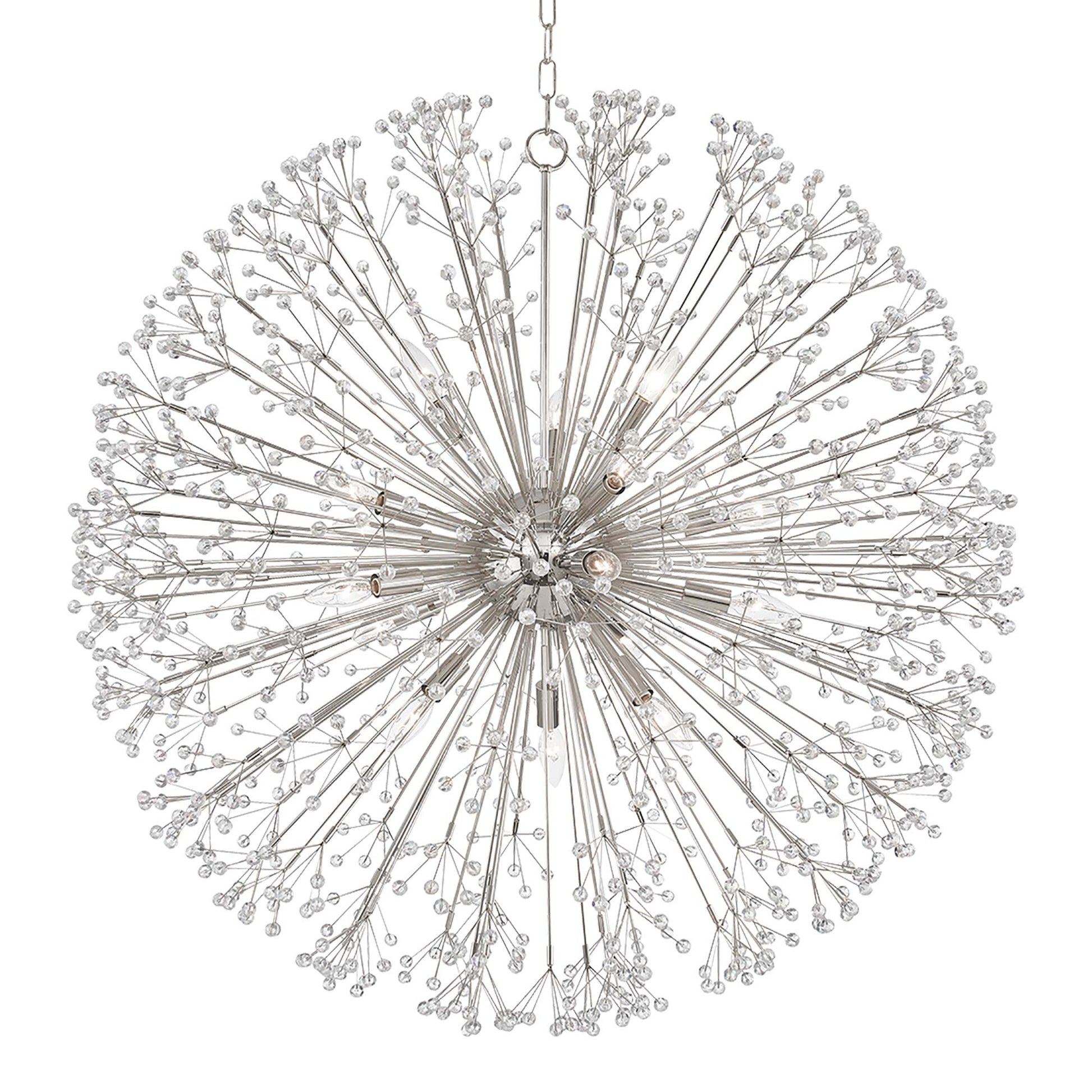 Dunkirk Chandelier in Polished Nickel (16-Light).