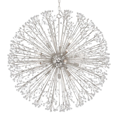 Dunkirk Chandelier in Polished Nickel (16-Light).